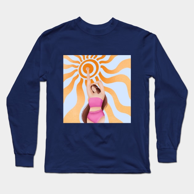 Summer Ready Long Sleeve T-Shirt by Jess Illustrates